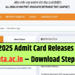 AIAPGET 2025 Admit Card Releases Today at exams.nta.ac.in – Download Steps Inside