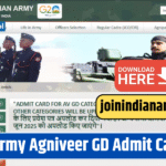 Indian Army Agniveer GD Admit Card 2025 Released – Download at joinindianarmy.nic.in